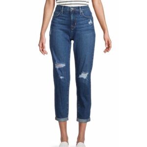 Hudson Jeans Natalie Distressed Blue Ankle Jeans